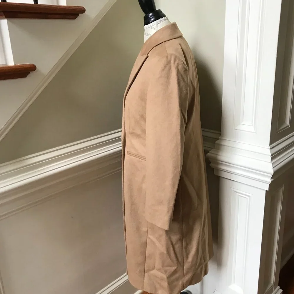 J. Crew Camel Double-Breasted Longline Pea Coat - Picture 9 of 13